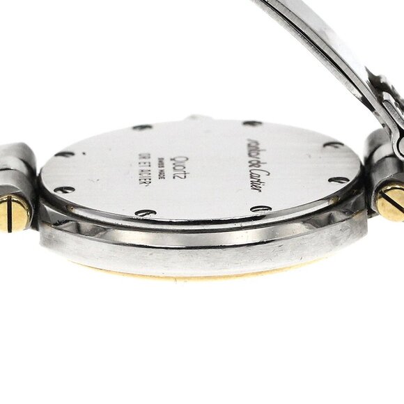 CARTIER Santos Round SM 84038288 YG2 tone white Dial Quartz Ladies Watch_888947 - Picture 4 of 6